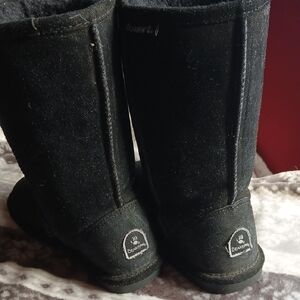 BearPaw Black Kids Boots